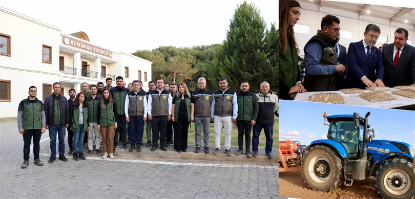TİGEM CEYLANPINAR İŞLETMESİNDE BUĞDAY EKİMİNE KATILDI