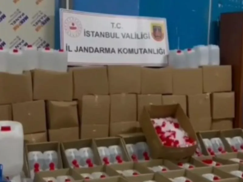 28 Bin 400 Litre Sahte Alkol Ele Geçirildi